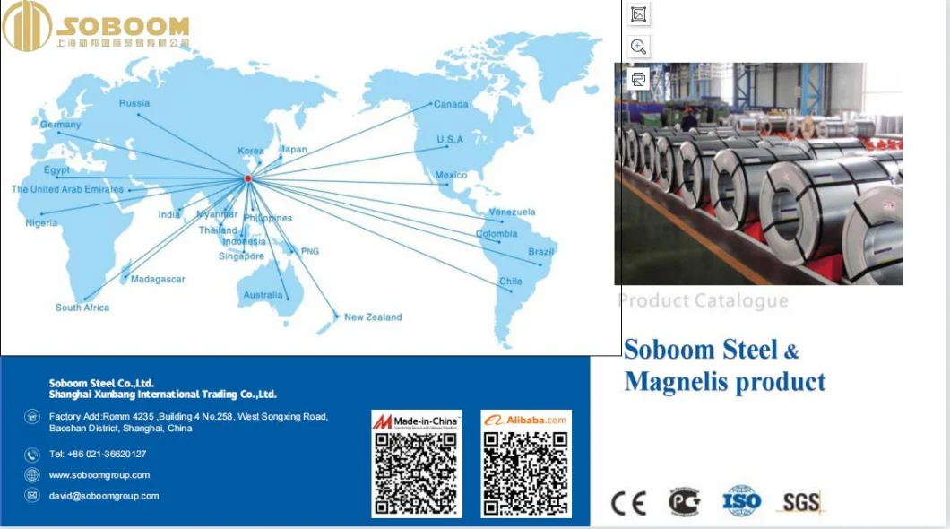 Cold Rolled Non-Oriented Electrical Silicon Soboom Steel Coil Grade 50mx470 in Stock